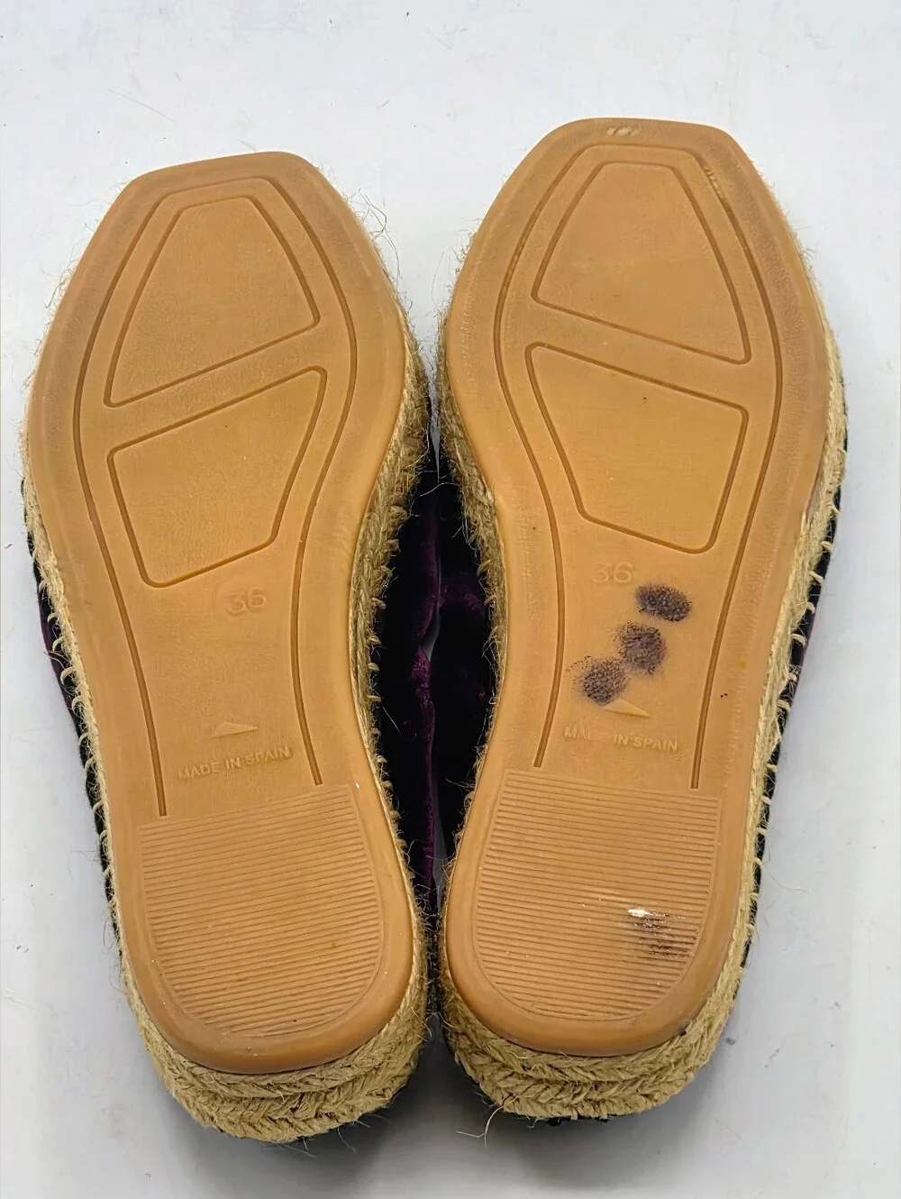 Anthropologie Naguisa Life Purple Velvet Allium Espadrille Flat Spain Sz 36 Boho